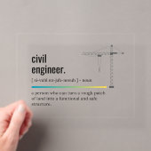 Definitie Civiel Ingenieur Acryl Uitnodiging (Insitu (Draagbaar))