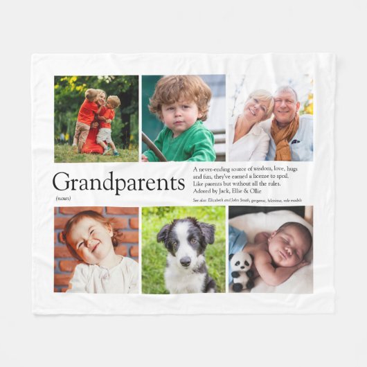 Definitie Collage van Ouders van Ouders Fleece Deken (Voorkant (Horizontaal))
