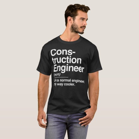 Definitie constructietechnicus alleen normaal t-shirt (Voorkant volledig)