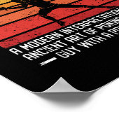 Definitie dictaphone fencer grappig poster (Hoek)