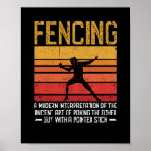 Definitie dictaphone fencer grappig poster (Voorkant)