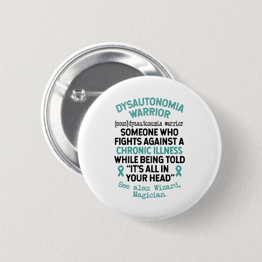 Definitie Dysautonomia Warrior Ronde Button 5,7 Cm (Voorkant /achterkant)