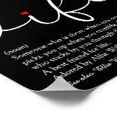 Definitie Echte Liefde Rode Hart Fun Script Voor V Poster (Hoek)
