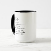Definitie Echtgenote Persoonlijke Mok Cadeau voor  (Voorkant links)