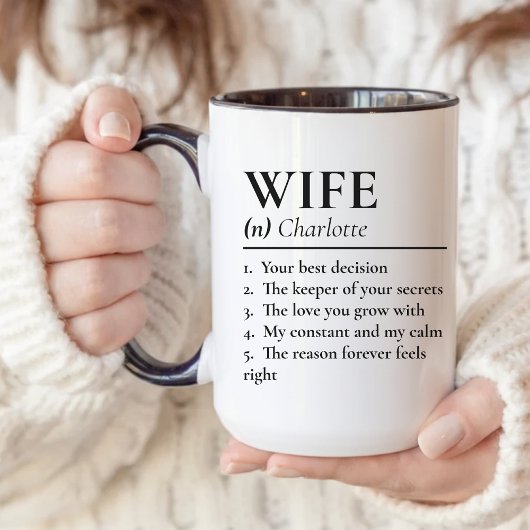 Definitie Echtgenote Persoonlijke Mok Cadeau voor 