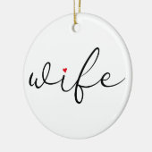 Definitie Echtgenote Rode Liefde Hart Elegant Schr Keramisch Ornament (Links)