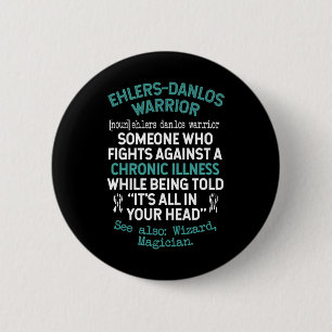Definitie EDS Warrior Syndroom Bewustzijn Ronde Button 5,7 Cm