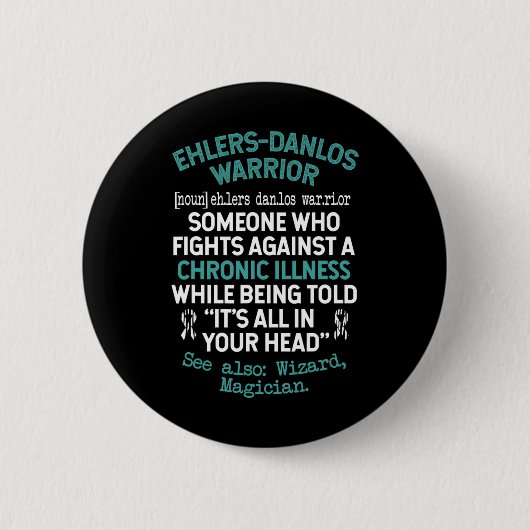 Definitie EDS Warrior Syndroom Bewustzijn Ronde Button 5,7 Cm (Voorkant)