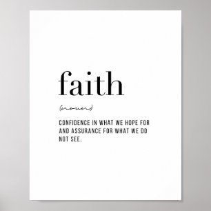Definitie Faith Poster