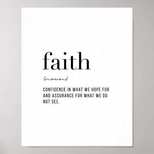 Definitie Faith Poster (Voorkant)