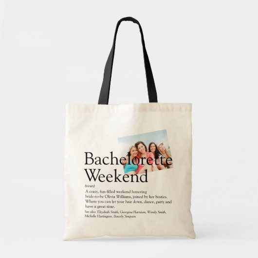 Definitie foto bachelorette-weekend tote bag (Voorkant)