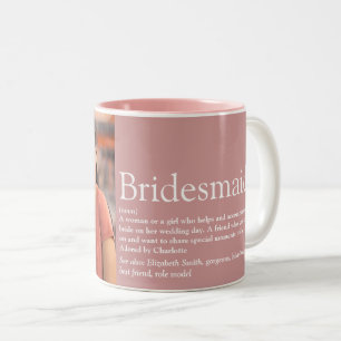 Definitie Foto Bruidsmeisje Trouwcadeau Tweekleurige Koffiemok
