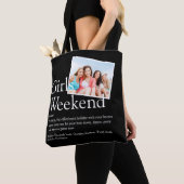 Definitie Foto Meisjesweekend in Zwart en Wit Tote Bag (Dichtbij)