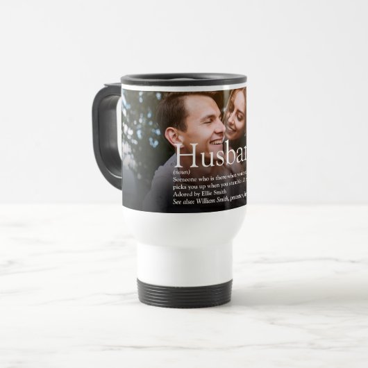 Definitie Foto van de Beste Echtgenoot Ooit Reisbeker (Voorkant links)