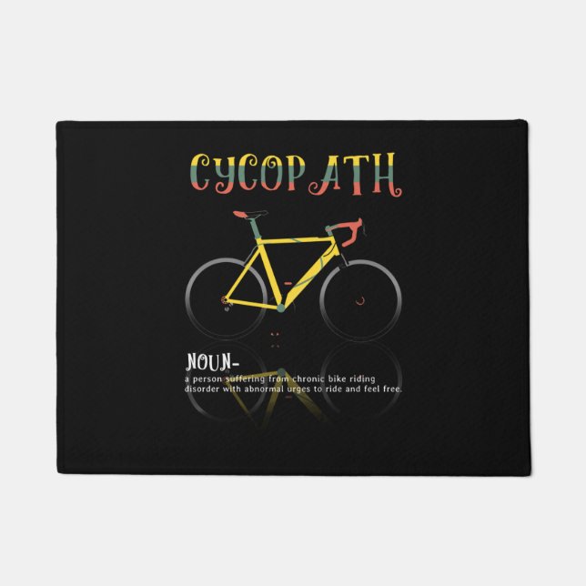 Definitie Funny Cycling Addict Gift for Cyclist Deurmat (Voorkant)