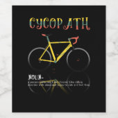 Definitie Funny Cycling Addict Gift for Cyclist Wijn Etiket (Enkel label)