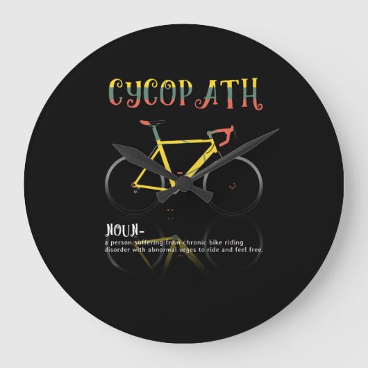 Definitie Funny Cycling Addict Gift for Grote Klok (Voorkant)