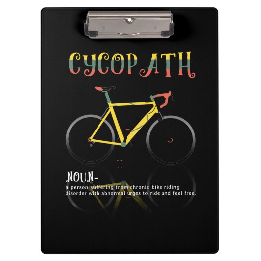 Definitie Funny Cycling Addict Gift for Klembord (Voorkant)