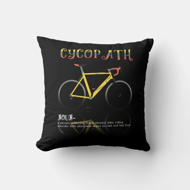 Definitie Funny Cycling Addict Gift for Kussen (Voorkant)