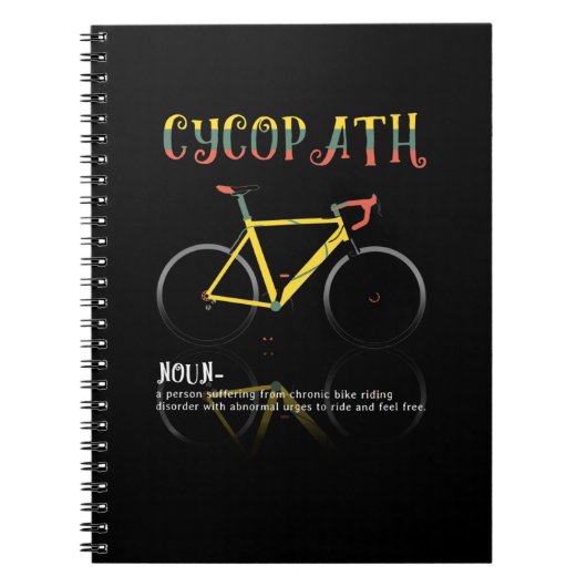 Definitie Funny Cycling Addict Gift for Notitieboek (Voorkant)