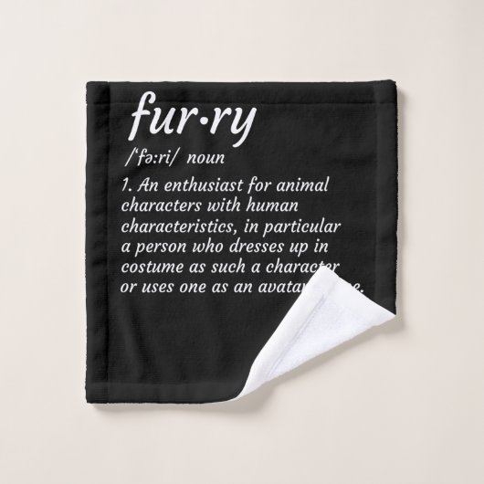 Definitie Furry Fandom Furry Design Cosplay Bad Handdoek (Wasdoekje)