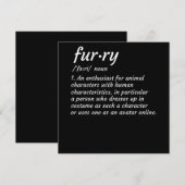Definitie Furry Fandom Furry Design Cosplay Kaart (Voorkant / Achterkant)