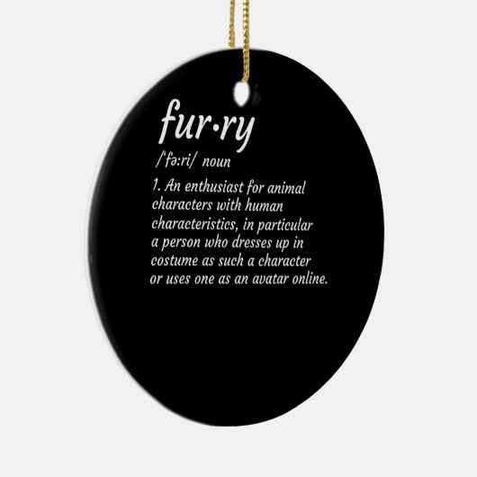 Definitie Furry Fandom Furry Design Cosplay Keramisch Ornament (Rechts)