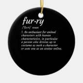 Definitie Furry Fandom Furry Design Cosplay Keramisch Ornament (Voorkant)