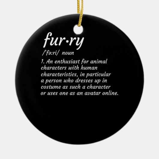 Definitie Furry Fandom Furry Design Cosplay Keramisch Ornament (Voorkant)