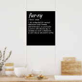 Definitie Furry Fandom Furry Design Cosplay Poster (Keuken)