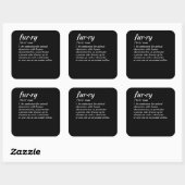 Definitie Furry Fandom Furry Design Cosplay Vierkante Sticker (Vel)