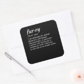 Definitie Furry Fandom Furry Design Cosplay Vierkante Sticker (Envelop)