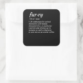 Definitie Furry Fandom Furry Design Cosplay Vierkante Sticker (Tas)