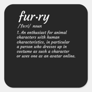 Definitie Furry Fandom Furry Design Cosplay Vierkante Sticker