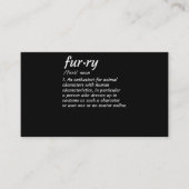 Definitie Furry Fandom Furry Design Cosplay Visitekaartje (Voorkant)