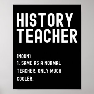 Definitie Geschiedenisleraar Eerste Dag Op School Poster