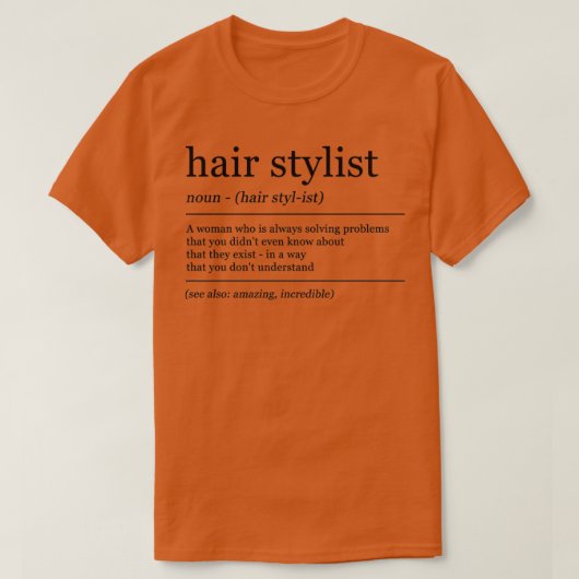 Definitie Haarstylist Hairdresser Afstuderen T-shirt (Design voorkant)