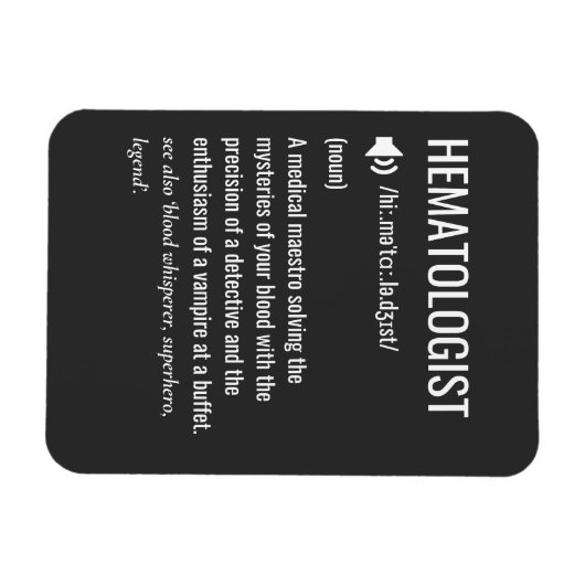 Definitie hematoloog magneet (Horizontaal)