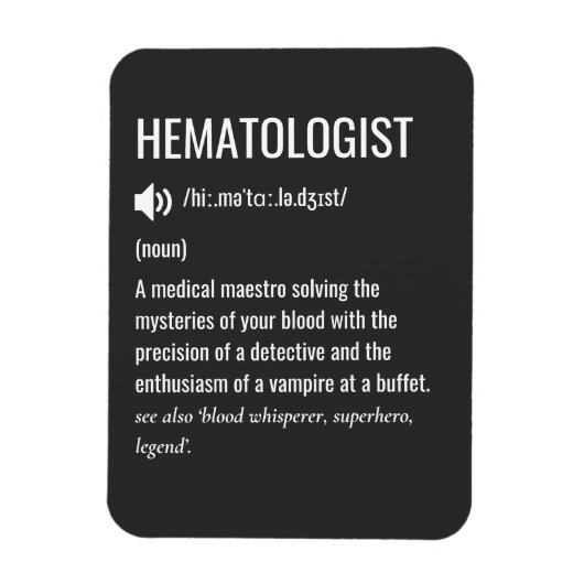 Definitie hematoloog magneet (Verticaal)