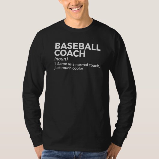 Definitie honkbalcoach t-shirt (Voorkant)