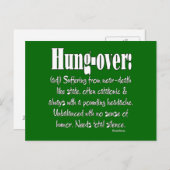 Definitie Hung-over Briefkaart (Voorkant / Achterkant)