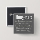 Definitie Hung-over Vierkante Button 5,1 Cm (Voorkant /achterkant)