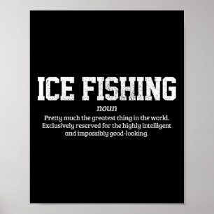 Definitie Ijsvissen Funny Ijsvisser Cadeau Poster