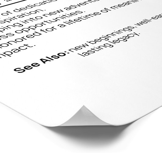 Definitie in ruste poster (Hoek)