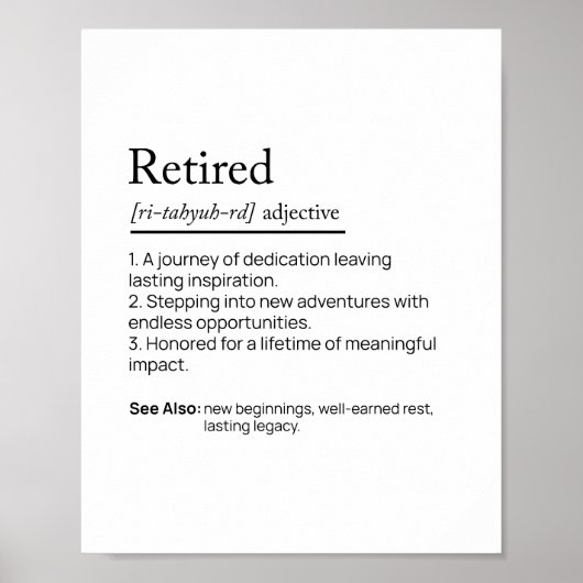 Definitie in ruste poster (Voorkant)