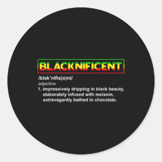 Definitie Juneteenth Zwarte Geschiedenis Afrikaans Ronde Sticker