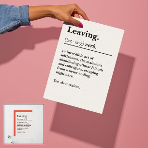 Definitie-Kaart verlaten voor collega-baas Feestdagenkaart