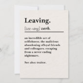 Definitie-Kaart verlaten voor collega-baas Feestdagenkaart (Voorkant)