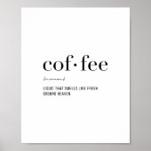 Definitie Koffie Poster (Voorkant)