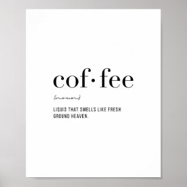 Definitie Koffie Poster